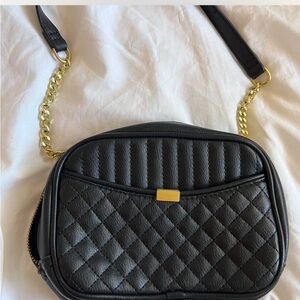 Black and gold crossbody bag 
zara brand